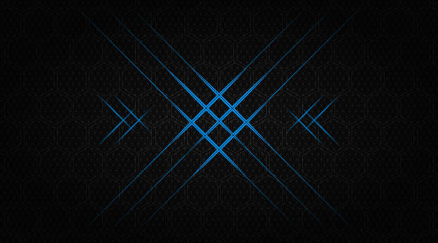 Blue Flash Hexagon 4K Wallpaper 1920x1080 Resolution