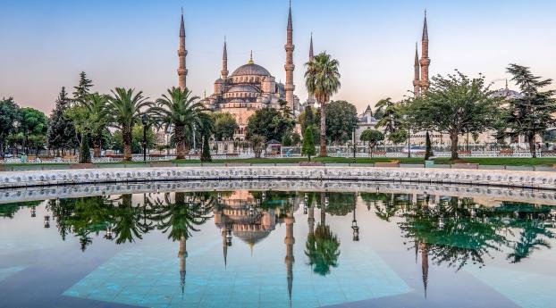 blue mosque, sultan ahmet mosque, istanbul Wallpaper 320x480 Resolution
