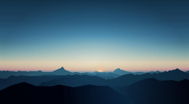 Blue Mountains Landscape Wallpaper 1366x768 Resolution