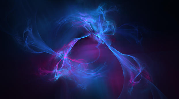Blue Nebula Digital Art Energy Flame Plasma Space Wallpaper