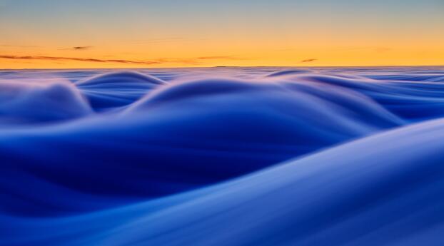 Blue Sea Of Clouds HD Horizon Wallpaper 320x240 Resolution