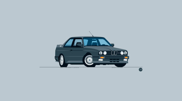  BMW Car Minimalism Wallpaper 1024x600 Resolution