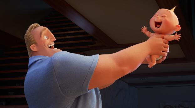 Bob and Jack-Jack From The Incredibles 2 Wallpaper 3400x1440 Resolution