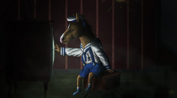 Bojack Horseman 4K Wallpaper 2460x1080 Resolution