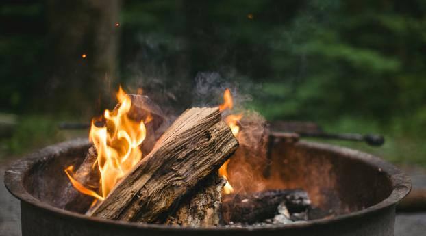 bonfire, timber, fire Wallpaper