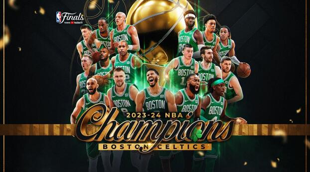 Boston Celtics 2024 World Champion Wallpaper 1400x1050 Resolution