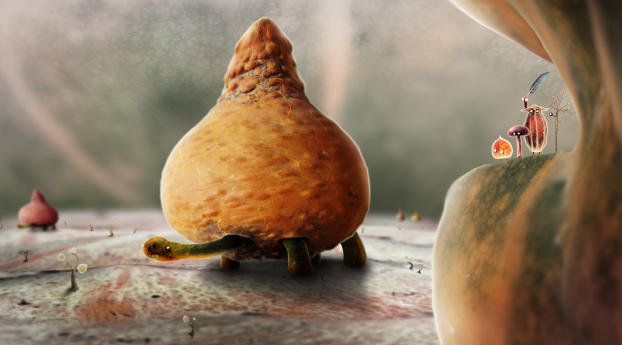 botanicula, characters, sprouts Wallpaper 320x568 Resolution