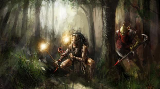 bounty hunter, shadow shaman, dota 2 Wallpaper 1440x900 Resolution