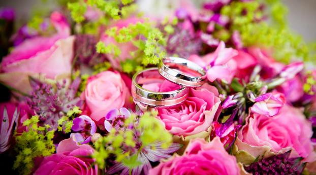 bouquet, rings, wedding Wallpaper 2000x1200 Resolution