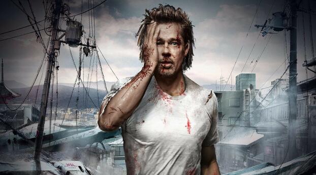 Brad Pitt HD Bullet Train Movie Wallpaper