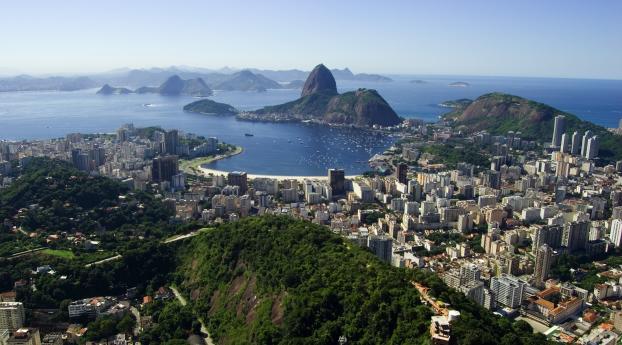 brazil, rio de janeiro, view from the top Wallpaper 640x1136 Resolution