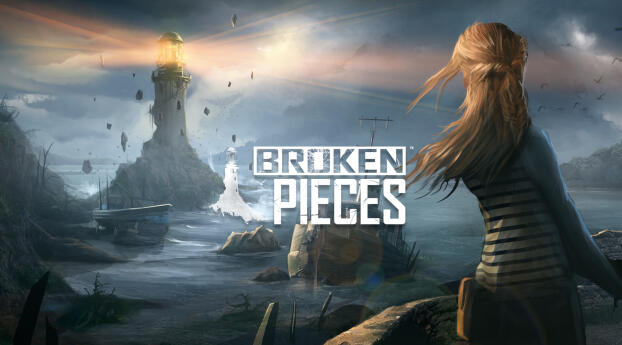Broken Pieces Game Poster Wallpaper 2560x1024 Resolution