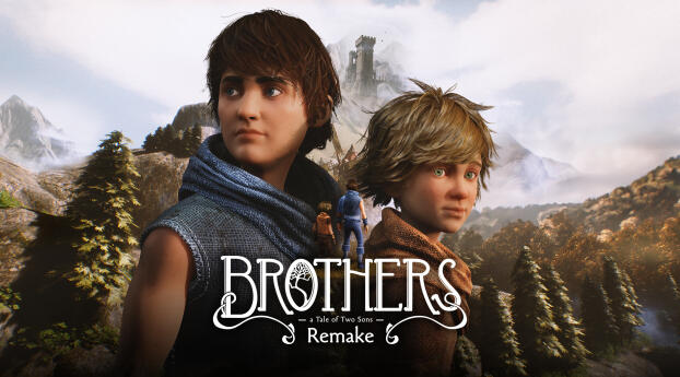 Brothers A Tale of Two Sons Remake Key Art Wallpaper 1080x2256 Resolution