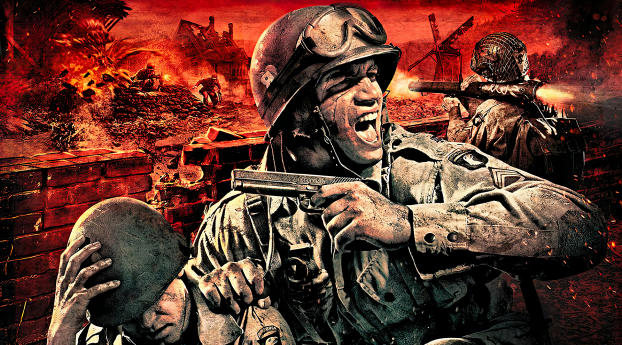 Brothers in Arms Hell's Highway Wallpaper 360x640 Resolution