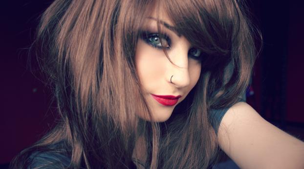 brunette, face, makeup Wallpaper 720x720 Resolution