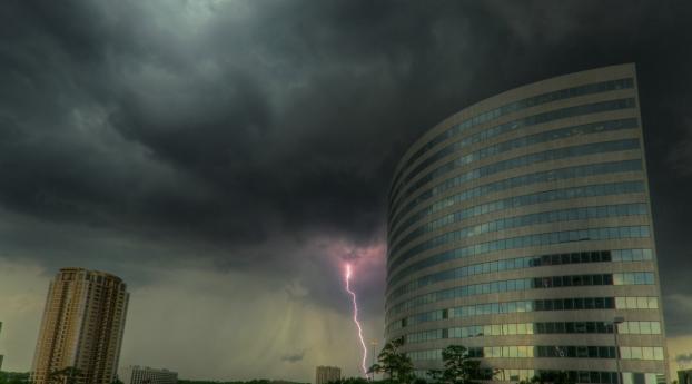 building, lightning, sky Wallpaper 1440x900 Resolution