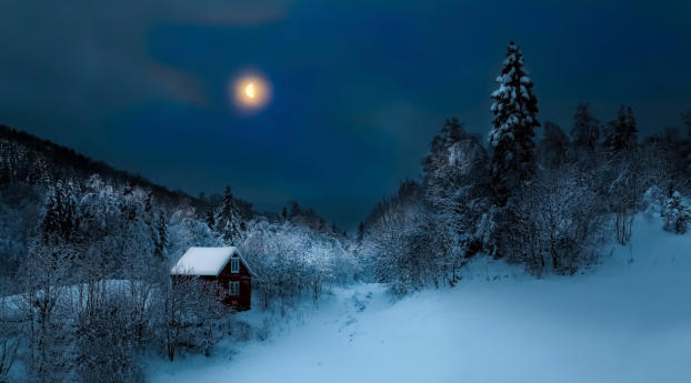 building, winter, snow Wallpaper 640x1136 Resolution