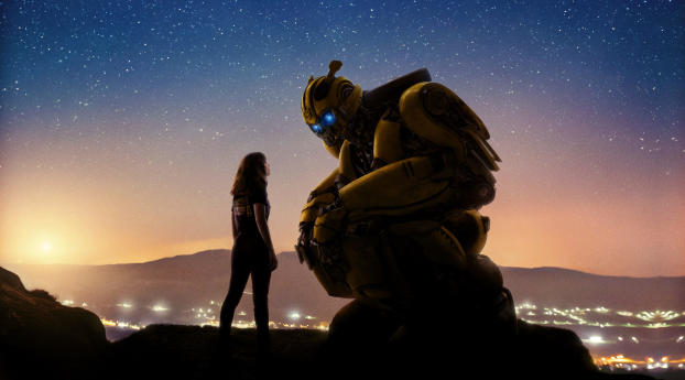Bumblebee 2018 Movie Official Poster Wallpaper 1920x1080 Resolution
