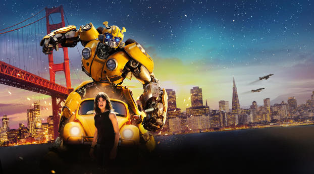 Bumblebee Movie Official Poster Wallpaper 720x1544 Resolution