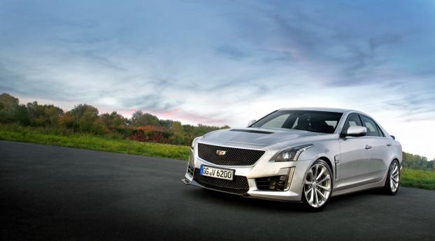 cadillac, cts, side view Wallpaper 1024x600 Resolution
