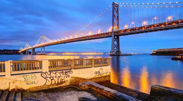 california, san francisco, bridge Wallpaper 1280x2120 Resolution