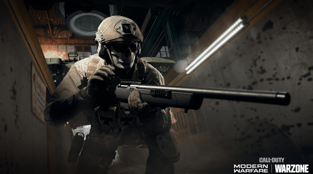 Call of Duty Modern Warfare Zombie Sniper Wallpaper 1600x256 Resolution