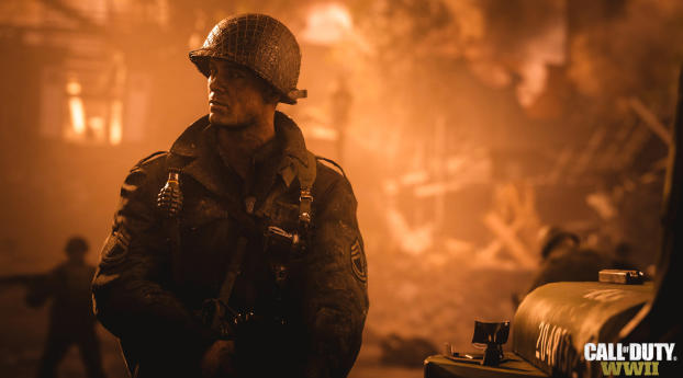 Call Of Duty WWII Soldier Wallpaper 2560x1440 Resolution