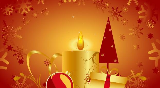 candle, christmas tree, gifts Wallpaper 1440x2960 Resolution