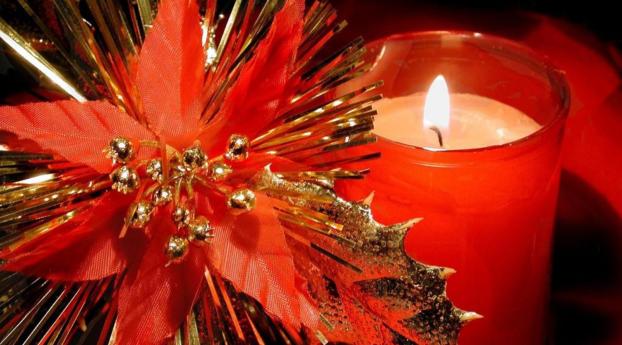 candle, ornament, new year Wallpaper 1200x400 Resolution