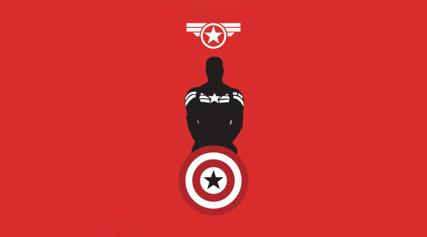 Captain America 4k Minimalist Wallpaper 1366x768 Resolution