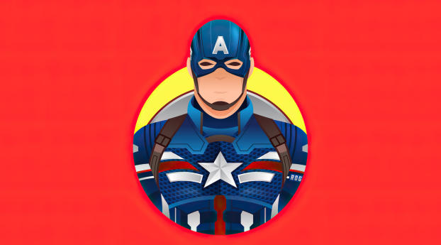 Captain America 4k Red Minimalist Wallpaper 2560x1707 Resolution