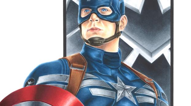 captain america, art, marvel comics Wallpaper 1080x2244 Resolution