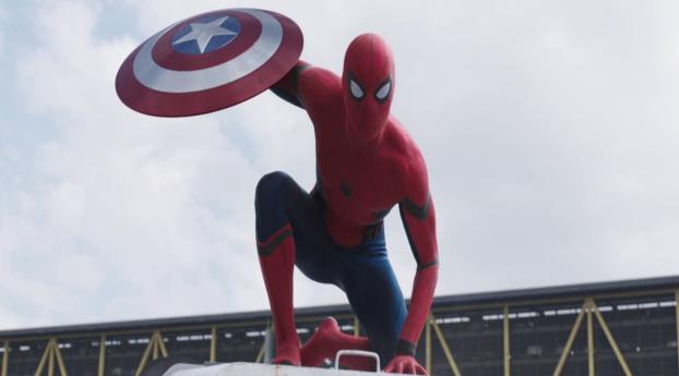 Captain America Civil War Spiderman Poster Wallpaper 1024x600 Resolution