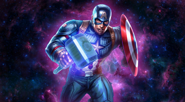 Captain America Shield And Hammer Wallpaper 1235x338 Resolution