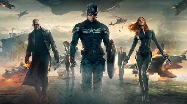 Captain America Team wallpapers Wallpaper 1900x600 Resolution