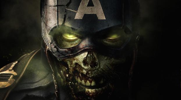 Captain America Zombie What If Wallpaper 1080x2246 Resolution