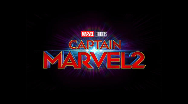 Captain Marvel 2 Logo Wallpaper 1080x2246 Resolution