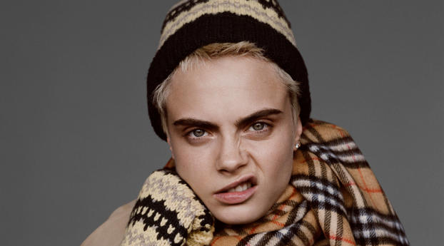 Cara Delevingne Funny Shoot For Burberry Holiday 2017 Wallpaper 1080x1620 Resolution