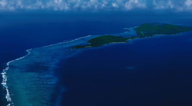 Caribbean HD Horizon Azure Paradise Wallpaper 640x1136 Resolution