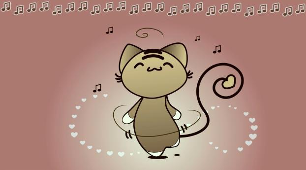 cat, dance, music Wallpaper