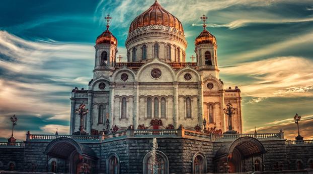 cathedral of christ the savior, russia, moscow Wallpaper