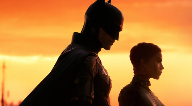 Catwoman and The Batman Official Wallpaper 2560x1440 Resolution