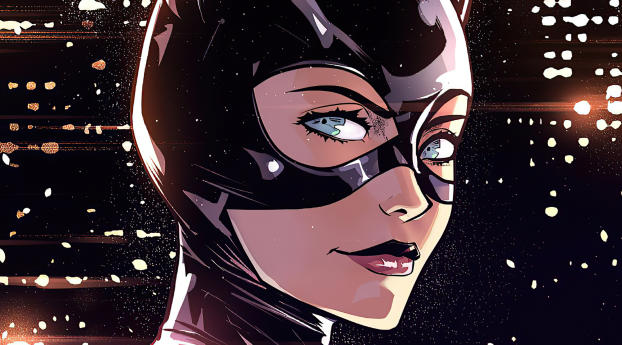 Catwoman Mask DC Comic Wallpaper 480x484 Resolution