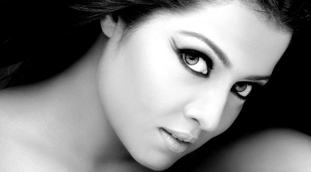 Celina Jaitly In Black And White Photos Wallpaper 1920x1080 Resolution