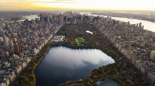 central park, panorama, night Wallpaper 640x1136 Resolution
