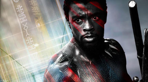 Chadwick Boseman As Black Panther 2018 Movie Wallpaper