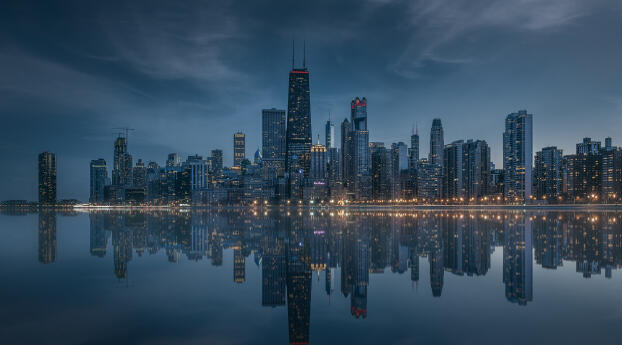 Chicago HD City View Wallpaper 1400x900 Resolution
