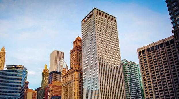 chicago, skyscrapers, sky Wallpaper 500x500 Resolution