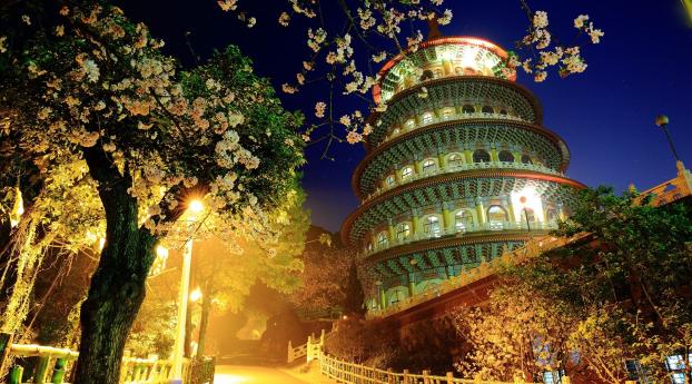 china, building, evening Wallpaper 750x1334 Resolution