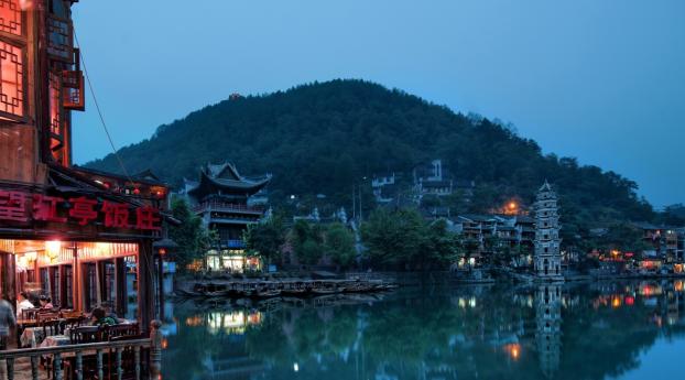china, buildings, trees Wallpaper 750x1334 Resolution